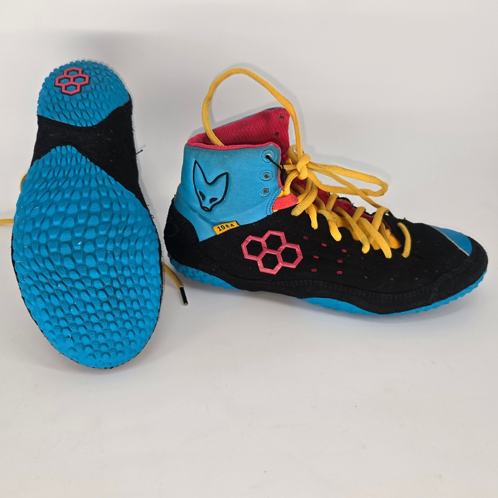 Rudis Dave Schultz 1984 Wrestling Shoes Mens‎ 8.5 Womens 10 Blue Black
